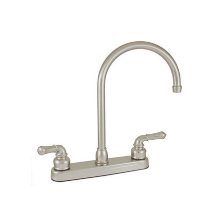 EMPIRE BRASS Empire Brass U-YNN800GSN RV Kitchen Faucet w Gooseneck Spout and Teapot Handles-8", Brushed Nickel U-YNN800GSN